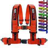 Orange 4 Point Harness for Bucket Seat, Push Button Release, 10 Color Options, Racing Harness, Race Car, Off Road Vehicle, UTV,