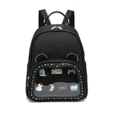RAINBOW SMILE Kawaii Ita Bag Cute Little Bear Backpack Purse Pin Display for Anime Pins Display