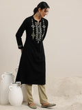 Libas Women'S Wool Blend Yoke Design Kurta Set (48763W_Black Black M