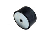 JW Winco 351.351413/855 Series GN 351.3 Rubber Cylindrical Vibration Isolation Mount with 2 Tapped Holes, Inch Size, 2.00 D