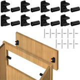 Juexica 8 Pairs False Cabinet Front Clip False Drawer Front Clips Sink Tip out Snap with Screws and Screwdrivers for Hardware Re