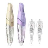 CINBOS Refillable Retractable Correction Tape with 2 Extra Refills, White Smooth Pull Out Cute Correction Tape for Office Suppli