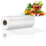 Food Storage Bags, 10x 14 Plastic Produce Bags on a Roll, Clear Plastic Bag for Food, Fruit, Vegetable, Refrigerator Stora