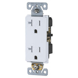 Faith 20A 125V Commercial-Grade Tamper-Resistant Decorator Outlet Receptacle SSRE4TR-WH, Durable Electrical Outlet for Modern Ho