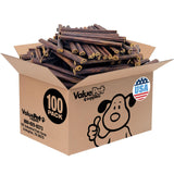 ValueBull USA Collagen Sticks for Small Dogs, 6 Inch Thin Chews, Natural Dog Treats, 100 Count Bulk Pack - Promotes Joint, Skin