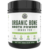 16oz Organic Bone Broth Protein Powder From Grass Fed Beef - USDA Certified Organic, Single Ingredient, Rich in Collagen, Glucos