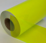 Paper Street Plastics Transparent Vinyl Tape with Self-Adhesive. (8 inch x 25 ft, Fluorescent Yellow)