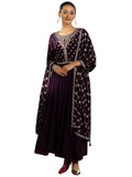 Libas Women'S Georgette Embroidered Kurta Set (49025 Purple