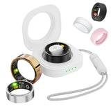 UniJethro Smart Ring for Women Men, Health Fitness Tracker Ring, IP68 Waterproof Rings, Sleep Ring with Charging Case and Ring P
