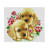 Heavenglow Handmade Ribbon Embroidery Lovely Dog Painting Kit Cross Stitch Diycrafts|Needlecrafts & Yarn|Embroidery & Cross Stit