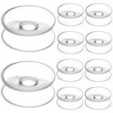 TEHAUX Double Sided Suction Cups, 10pcs Clear Silicone Bumpers Heavy Duty Desk Glass Suction Cups 30mm Double Sided Sucker Pads