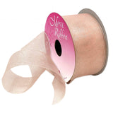 Morex Ribbon Sheer Organza Ribbon, 1.5 inch by 25 Yards, Blush Peach, 91809/25-034