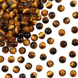 TOAOB 100pcs 6mm Natural Yellow Tiger Eye Stone Beads Gemstone Round Loose Beads for DIY Crafts Bracelet Necklace Jewelry Making