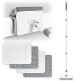 Baseboard Cleaner Tool with Handle, DELUX Baseboard Cleaner with Extendable Long Handle, 4 Reusable Cleaning Pads Wall Cleaner f