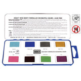 AMACO NonToxic SemiMoist Underglaze Set B in Pan, 1.5 oz, Assorted Color, Set of 8