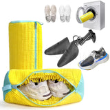 Abji Shoe Washing Machine Bag With 1 Pair Adjustable Shoe Trees | 360 Deep Shoe Cleaning Bag For Washer | Zippered Microfiber Sn