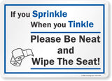Smartsign S-5609-PL-14 Funny Bathroom Hygiene Message Plastic Sign, 10 x 14, Black/Red on White