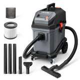 VEVOR Commercial Shop Vac, 11 Gallon Wet Dry Shop Vacuum, 5.5 Peak HP Portable with One-Button Self-Cleaning, 1350W Input, 1.25i