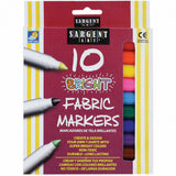 Sargent Art 221568 10Count Bright Fabric Markers, Colors may vary