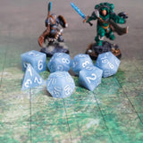 Fanroll By Metallic Dice Games 16Mm Sharp Edge Silicone Rubber Poly Dnd Dice Set: Glacial Debris, Role Playing Game Dice For Dun