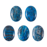 Crafans 10Pcs Oval Natural Ripple Jasper Cabochons 40x30mm Flat Back Stone Cabochons No Hole Healing Power Stone Chakra Crystal