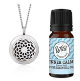 mEssentials Sunflower Essential Oil Diffuser Necklace Gift Set - Includes Aromatherapy Pendant, 24 Stainless Steel Chain, Refill