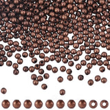 SUNNYCLUE 1 Box 600Pcs 3mm Round Spacer Beads Metal Seed Bead Antique Copper Tiny Small Round Smooth Ball Loose Spacers for Brac