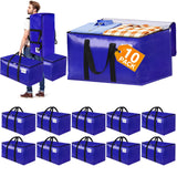 FabSpace 10-Pack Moving Bags with Backpack Straps & Carry Handles, 25 Gallons-93 L Heavy Duty Storage Totes for Space Saving, Fo