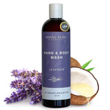 SoCal Suds & Company Organic Shea Butter Body Wash - Lavender Liquid Soap for Hand & Body, Moisturizing Shower Gel, Daily Body W