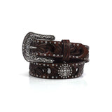 Ariat WomenS 1 1/2 Embossed Concho Belt Brown Small
