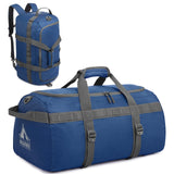 G4Free Gym Bag for Women Men 45L Duffle Backpack with Shoe Compartment Water Resistant Travel Weekender Bag, Blue