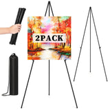 Easel Stand for Sign, 63 Portable Easels Stand for Display, Lightweight Adjustable Tripod Art Easel Stand for Wedding Sign, Blac