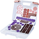 ArtBin 6978AB Magnetic Die Storage Case with 3 Magnetic Die Sheets, Portable Paper Craft & Die Organizer with Handle, Translucen