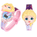 Matrix Kids Edition 3D Face Digital Watch For Kids With Disco Lights & Music (Pink-Yellow)