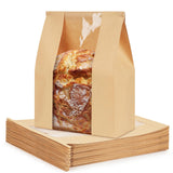 50 Pack Paper Bread Bags for Sourdough, Large Bread Bags with Tabs for Homemade Bread Round Sourdough Loaf Bags for Gifting (8.3