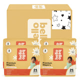 Hello Bello Diapers, Size 4 (22-37 lbs) Superstars - 84 Count Value Pack of Premium Disposable Baby Diapers, Hypoallergenic with