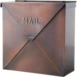 NACH Mailboxes for Outside Wall Mount, 12 x 12 x 4.8 inch Antique Copper Mail Boxes for House Outside, Waterproof Mailboxes for