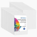 Gotideal Canvas Boards for Painting, 40pcs 12x16 Primed Canvas for Painting, Bulk Painting Canvas for Kids and Adults, White Bla