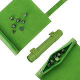 Cusdie 2 in 1 Dice Rolling Mat & Zippered Dice Holder Dice Tray