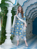 Anni Designer Women'S Cotton Blend Straight Kurta With Pant & Dupatta (Rahi Blue Medium),Blue,M,,,
