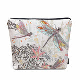 Kalygon Makeup Bag For Purse Dragonfly, Garden Dragonflies Flowers Nature Cosmetic Bags For Women With Zipper Travel Toiletry Po