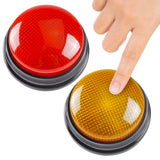 IBLESSU 2-Pack Buzzers for Trivia Games, Family Feud Buzzers for Adults, Game Buzzers with Lights and Sound, Answer Buzzers for