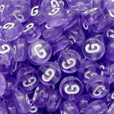 200PCS Letter Beads 4x7mm Acrylic Colorful Transparent Letter G Beads for Jewelry Making Bracelet