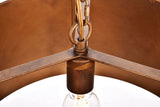 Elegant Lighting Ld6015D15 Miro Single Light 15 Wide Pendant With An Aluminum S, Manual Brass