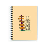 Plan To Gift Notebook A5 Plain Go Your Own Way Notebook Wire Bound Spiral Printed Pages:160 (Size A5)