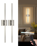 32 Inch Rechargeable Battery Operated Wall Sconce Set of Two, Wireless 3000K/4500K/6000K Dimmable Timer, Remote Touch Control US