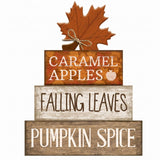 Moucuny 4 Pcs Fall Decor Wooden Maple Leaf Decoration Thanksgiving Tiered Tray Decor Rustic Wooden Maple Leaf Block Signs Thanks