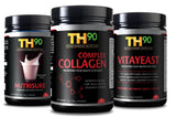 Organic Farms Vitamins TH90 Kit - Strawberry + Collagen + Brewer's Yeast - 1Lb. (16OZ) Nutrition Shake