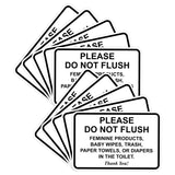 All Quality Classic Framed Please Do Not Flush Thank You Bathroom Etiquette Sign - 5 x 7 (White) 10 Pack