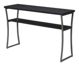 Convenience Concepts X-Calibur Console Table, Black Woodgrain / Gray Frame